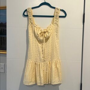 House of Spence Butter Yellow Mini dress Sz M